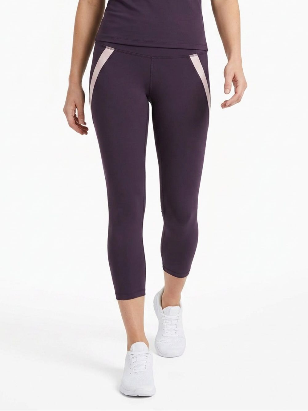SPLITS59 | Capri Leggings Mesh Detail Plum Pink Women’s Size X-Small